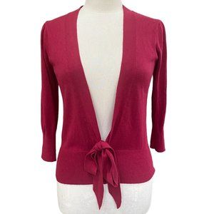 Banana Republic Silk Angora Tie Sweater Plunging Neck Dark Fairy Grunge Sz S